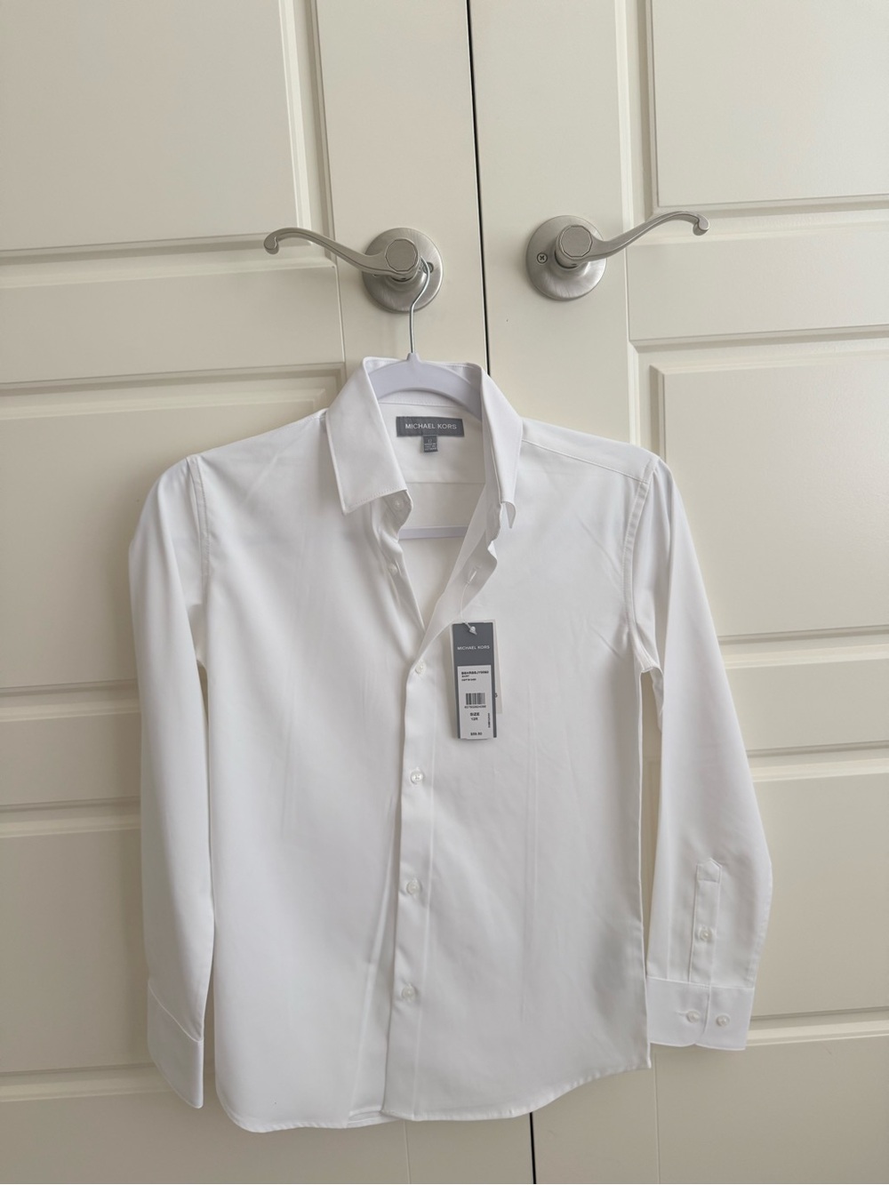 Michael Kors White Boys Dress Shirt - size 12